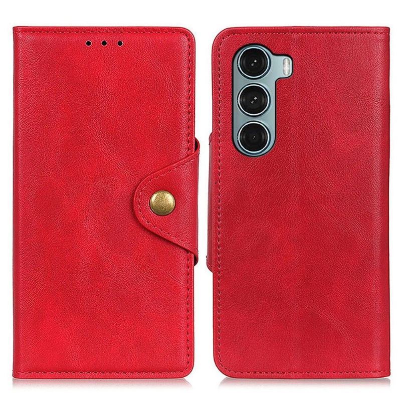 Etui Folio do Motorola Moto G200 5G Classic Full Protect Matowa Sztuczna Skóra