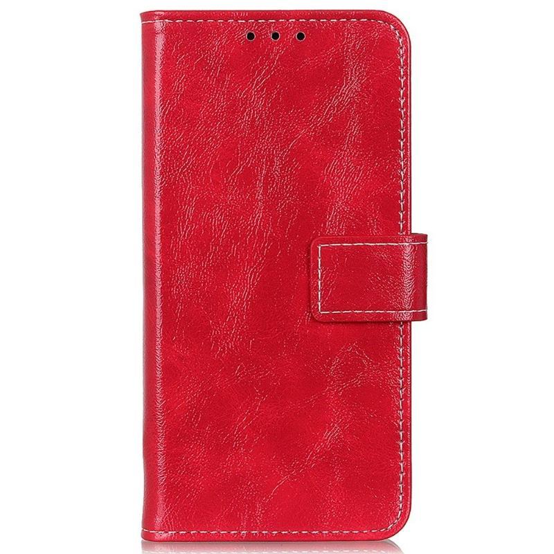 Etui Folio do Motorola Moto G200 5G Obrzeża Luksusowe Szwy Z Efektem Skóry