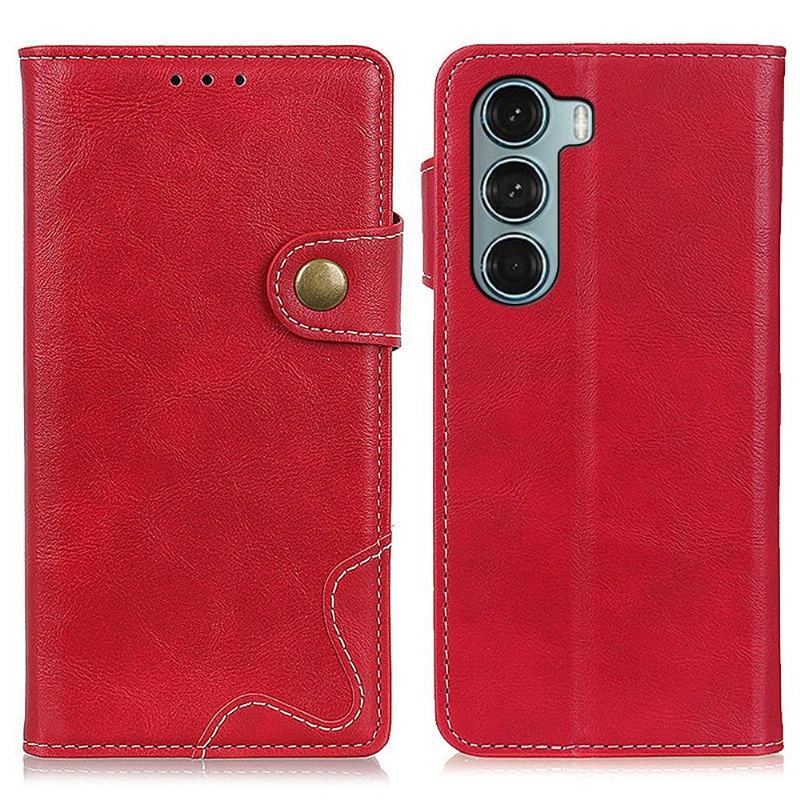 Etui Folio do Motorola Moto G200 5G S Kształt Odsłonięte Szwy