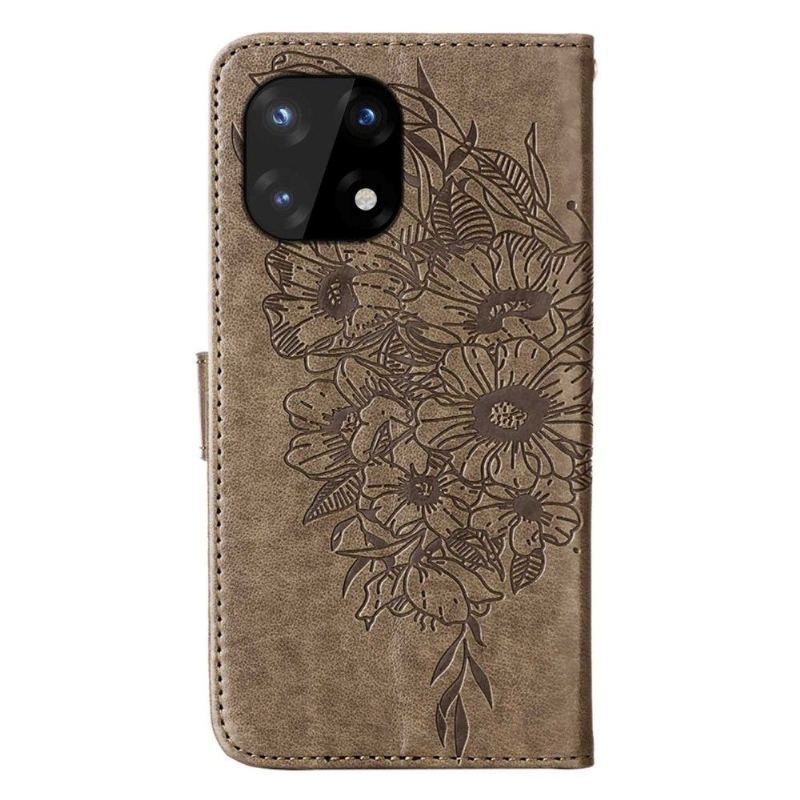 Etui Folio do OnePlus 10 Pro Butterfly Flower Posiadacz Karty