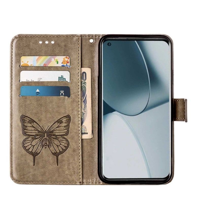 Etui Folio do OnePlus 10 Pro Butterfly Flower Posiadacz Karty