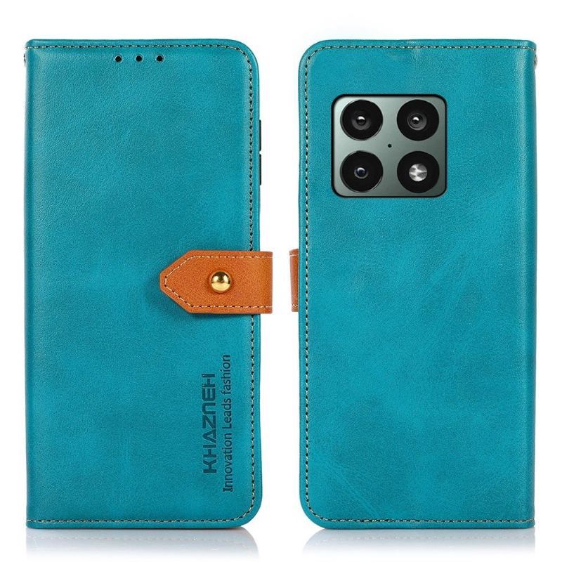 Etui Folio do OnePlus 10 Pro Khazneh Bicolor Sztuczna Skóra