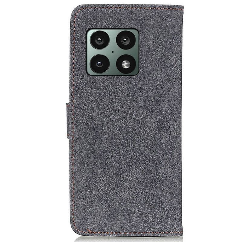 Etui Folio do OnePlus 10 Pro Khazneh Efekt Skóry Retro