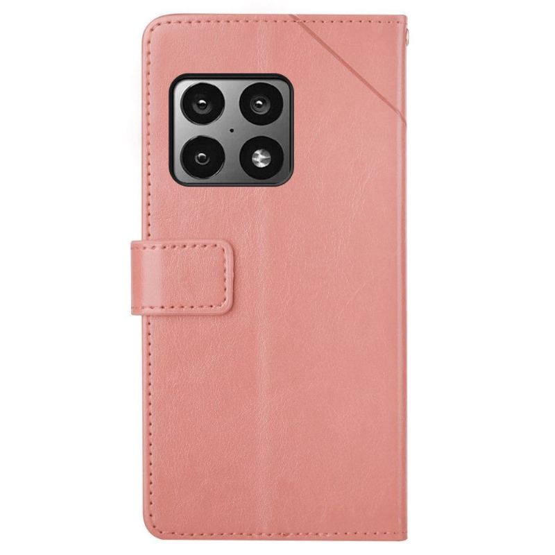 Etui Folio do OnePlus 10 Pro Y Lines Efekt Skóry