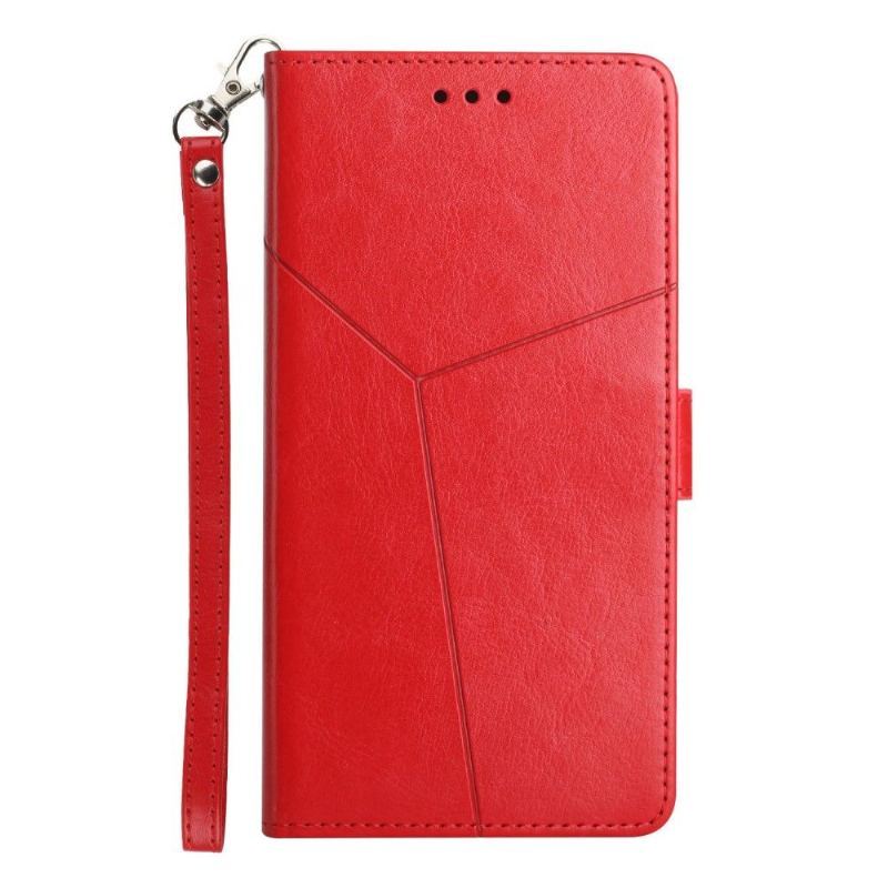 Etui Folio do OnePlus 10 Pro Y Lines Efekt Skóry