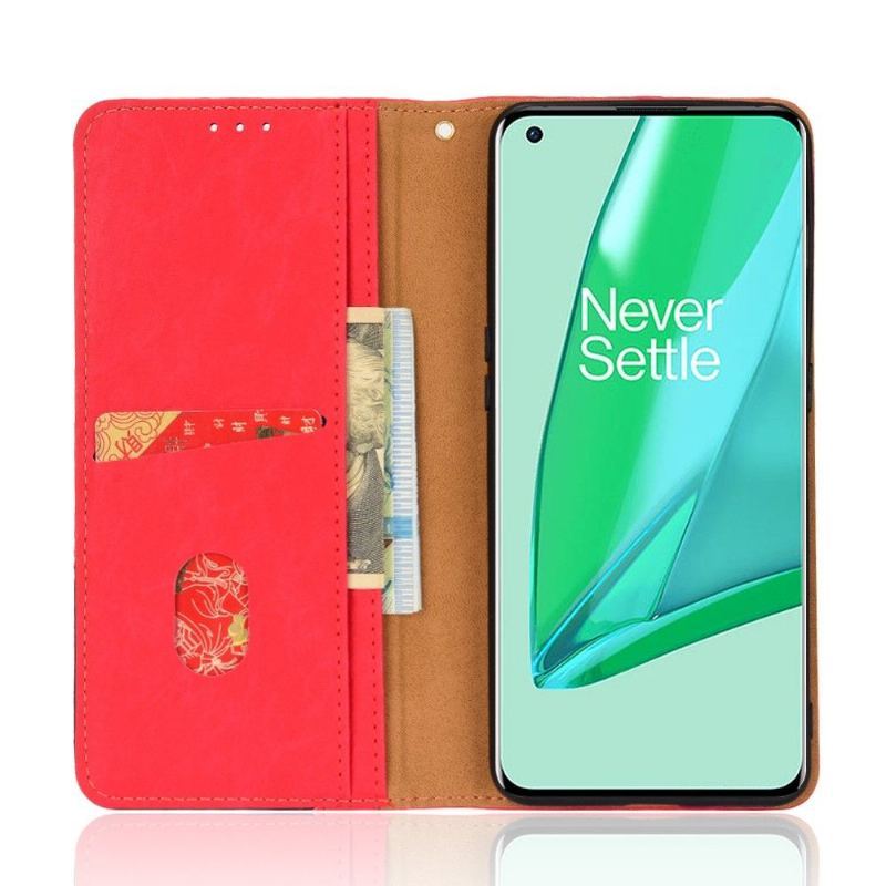 Skórzany Futerał do OnePlus 10 Pro Anti-fall Etui Folio Ze Sztucznej Skóry W Stylu Retro