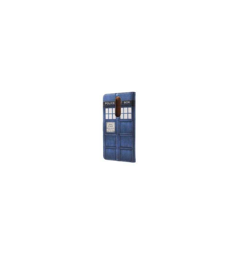 Etui Folio do Nokia 5.1 Posiadacz Karty Policja Box Doctor Who