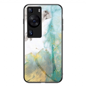 Etui do Huawei P60 Pro Marmurowe Szkło Hartowane