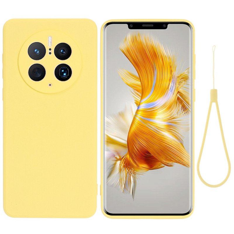 Etui do Huawei Mate 50 Pro Płynny Silikon Ze Smyczą