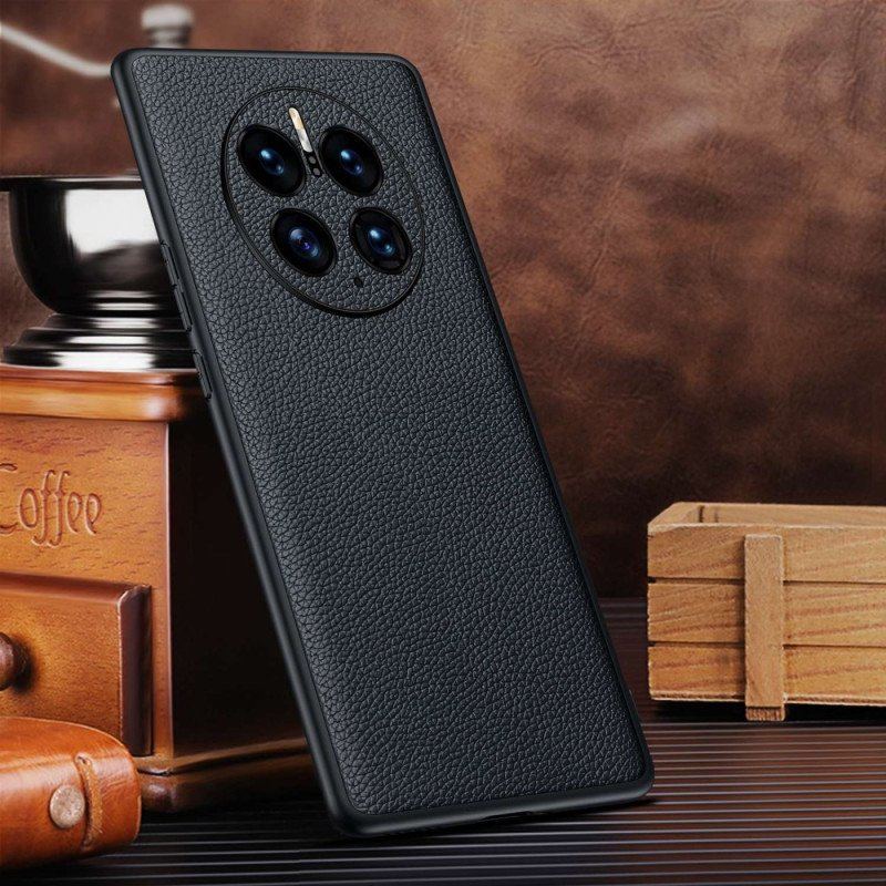 Etui do Huawei Mate 50 Pro Prawdziwa Skóra Litchi