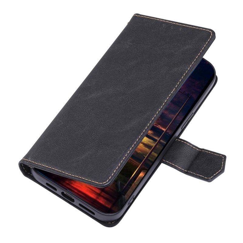 Etui Folio do Huawei Mate 50 Pro Skórzany Efekt Couture