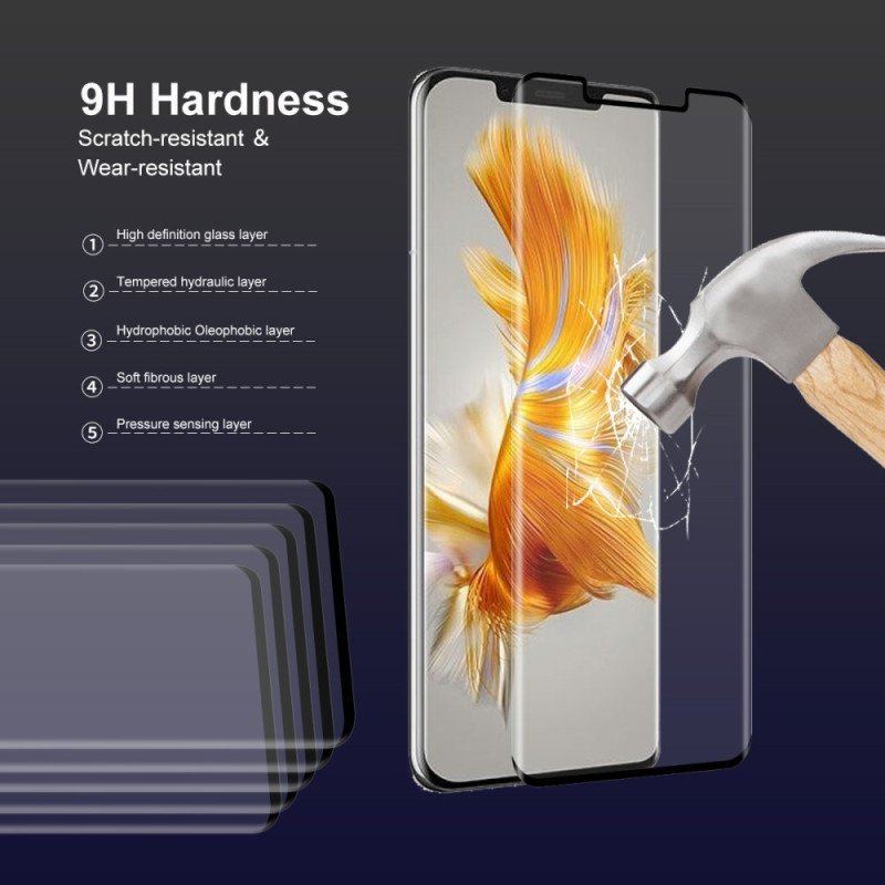 Zabezpieczenie Ekranu Ze Szkła Hartowanego Huawei Mate 50 Pro W Kolorze Czarnym