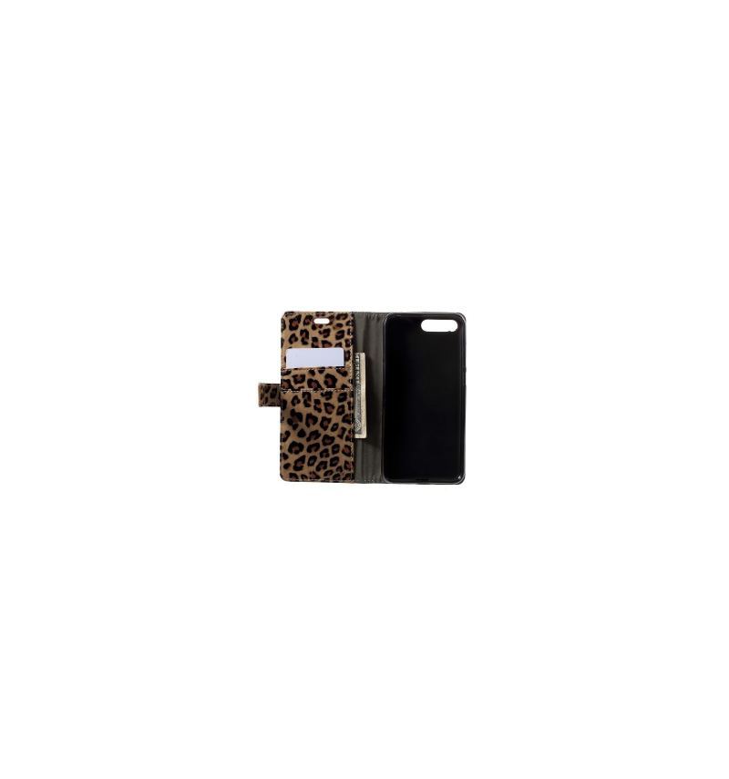 Obudowa Etui Na Telefon do Honor 7A Portfel Leopard Print