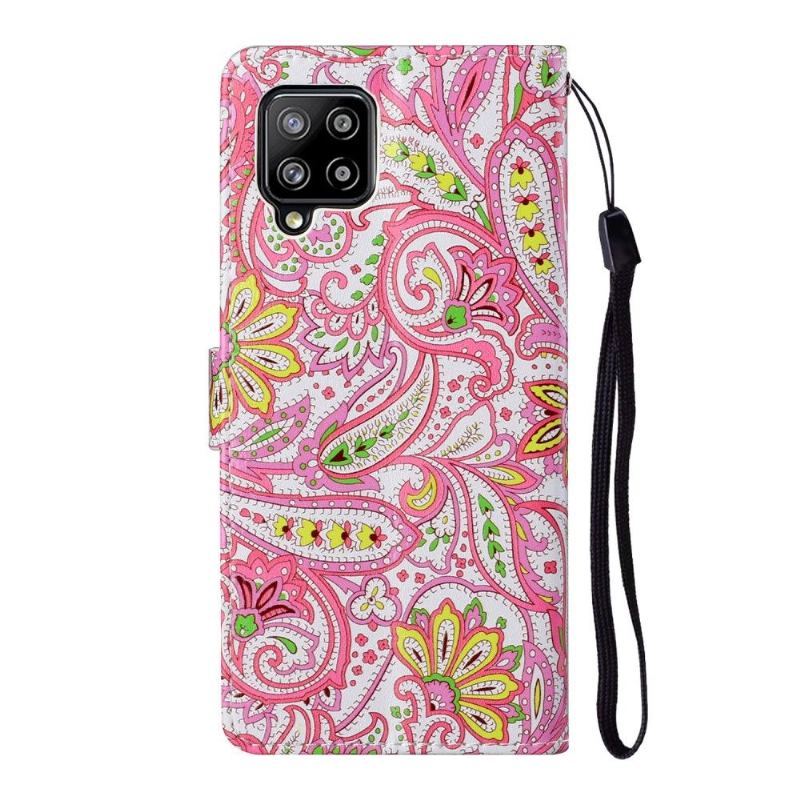 Etui Folio do Samsung Galaxy A42 5G Obrzeża Paisley_kwiaty