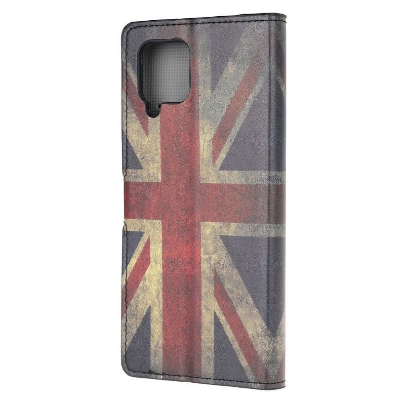 Etui Folio do Samsung Galaxy A42 5G Obrzeża Vintage Flaga Brytyjska