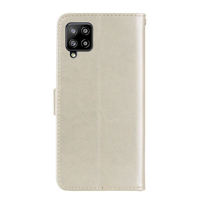 Etui Folio do Samsung Galaxy A42 5G Obrzeża Wytłaczana Sowa