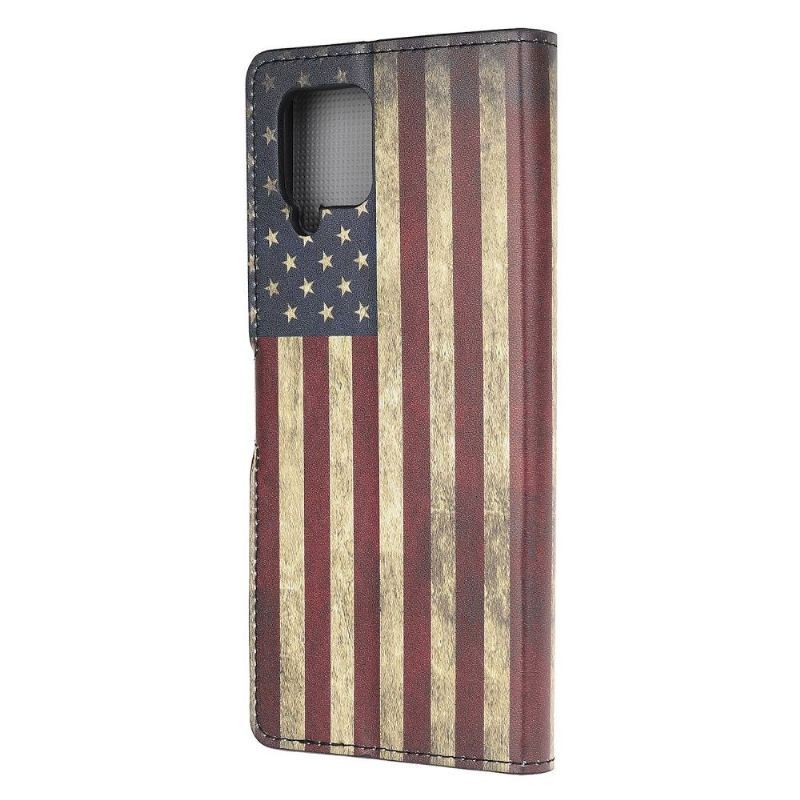 Etui Folio do Samsung Galaxy A42 5G Vintage American Flag