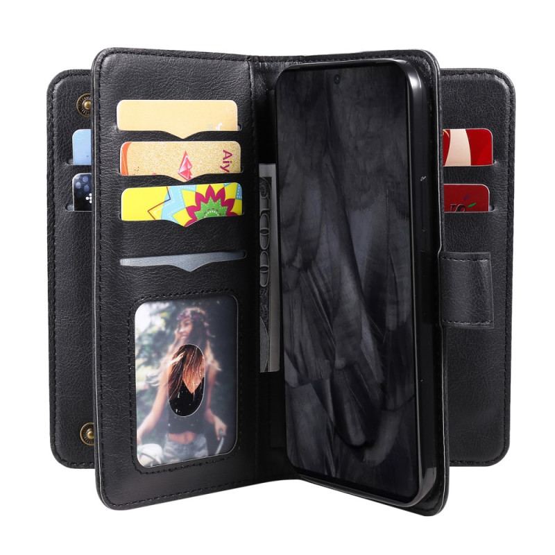 Etui Folio Do Google Pixel 8 Pro 10 Posiadaczy Kart