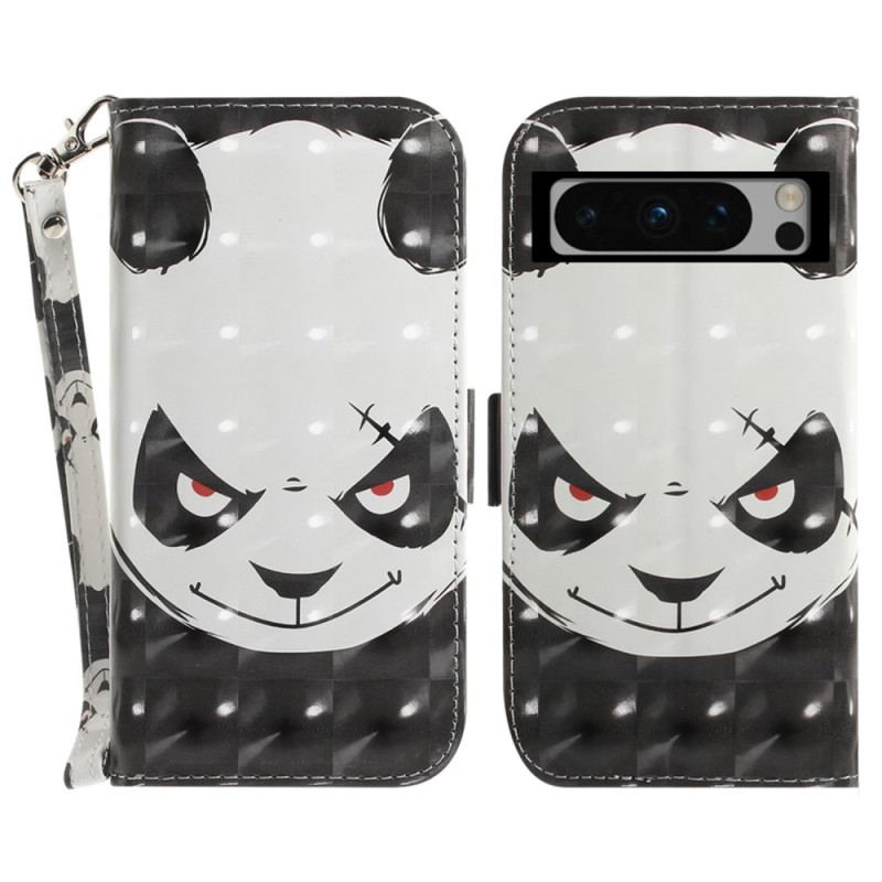 Etui Folio Google Pixel 8 Pro Wściekła Panda Z Paskiem