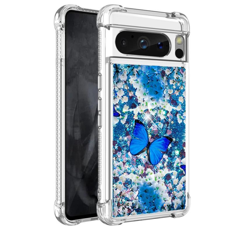 Etui Google Pixel 8 Pro Błyszczący Motyl Etui Ochronne