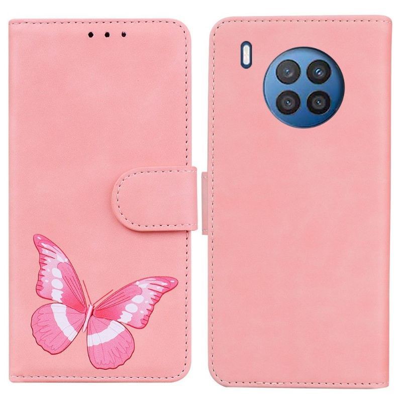 Etui Folio do Huawei Nova 8i / Honor 50 Lite Etui Ochronne Kolorowa Ochrona Motyla