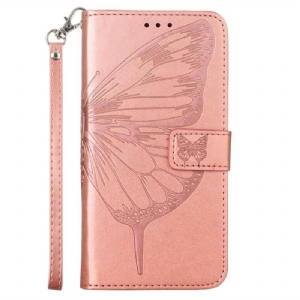 Etui Folio Do Oppo Reno 11 Pro 5g Kwiatowy Motyl Z Paskiem