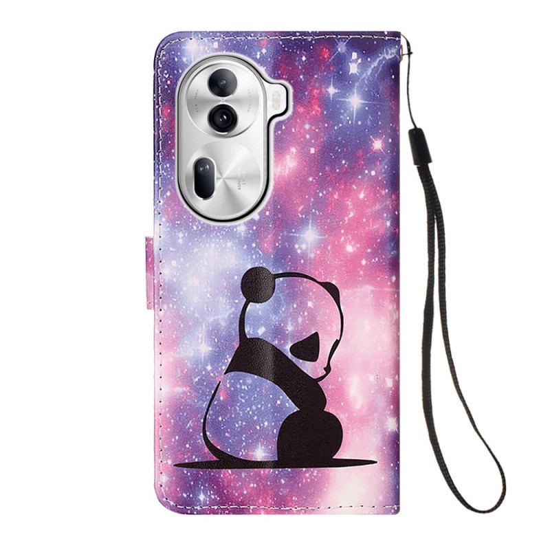 Etui Folio Oppo Reno 11 Pro 5g Mała Panda Z Paskiem