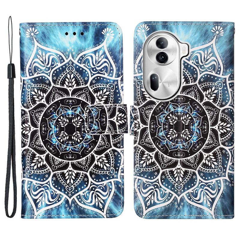 Etui Folio Oppo Reno 11 Pro 5g Mandala Kwiatowa Z Paskiem