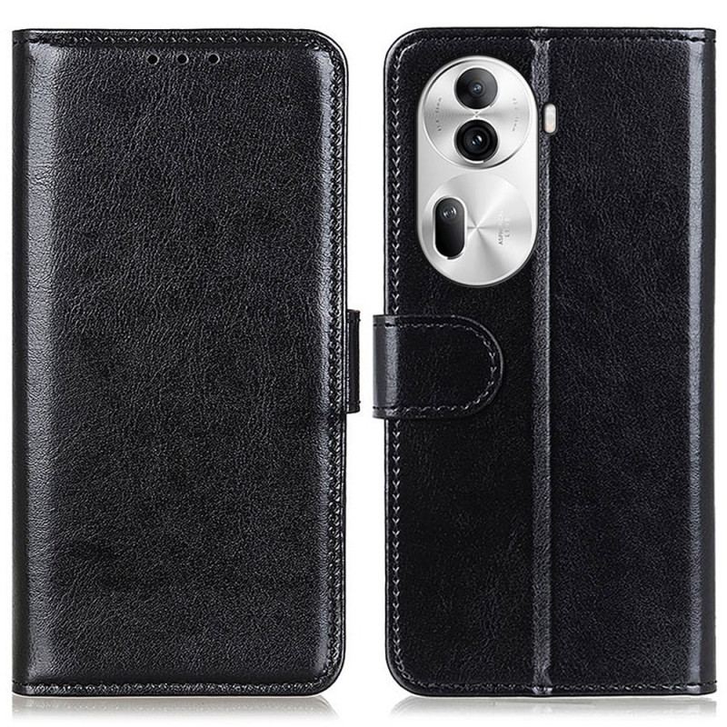 Etui Folio Oppo Reno 11 Pro 5g Sztuczna Skóra Lakierowana Etui Ochronne