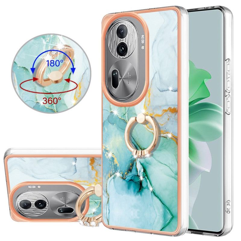 Etui Oppo Reno 11 Pro 5g Pierścień Podtrzymujący W Stylu Marmuru Etui Ochronne