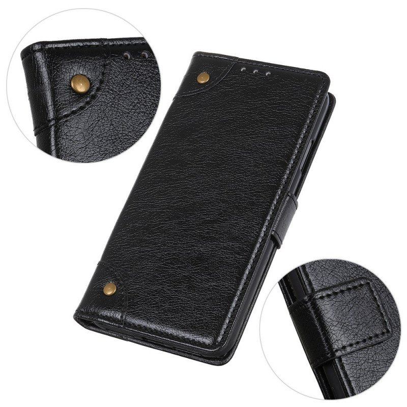 Etui Folio do Xiaomi 13 Pro Nity W Stylu Vintage Ze Skóry Nappa