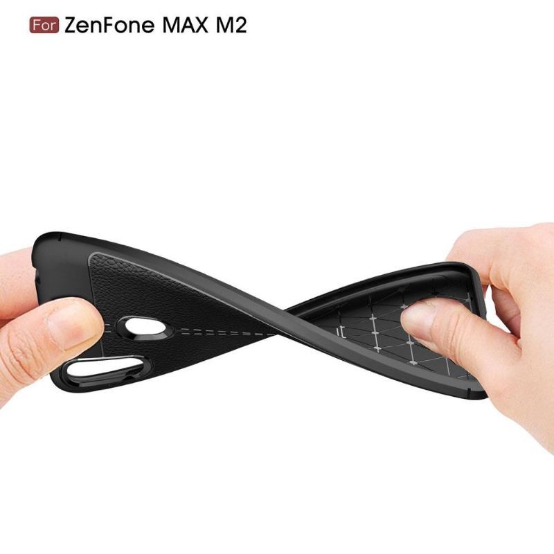 Etui do Asus Zenfone Max M2 Żel Wykończeniowy Ze Sztucznej Skóry