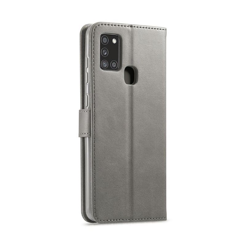 Case do Samsung Galaxy A21s Biznes Tommy Style Efekt Skóry - Szary