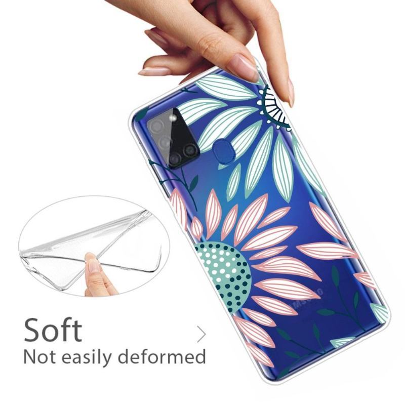 Etui do Samsung Galaxy A21s Stokrotka Kwiaty