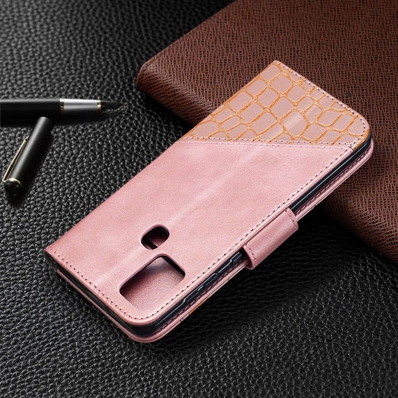 Etui Folio do Samsung Galaxy A21s Classic Croc Aspect Efekt Skóry