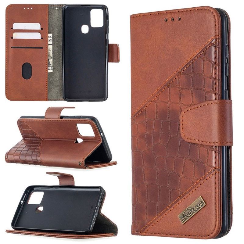 Etui Folio do Samsung Galaxy A21s Classic Croc Aspect Efekt Skóry