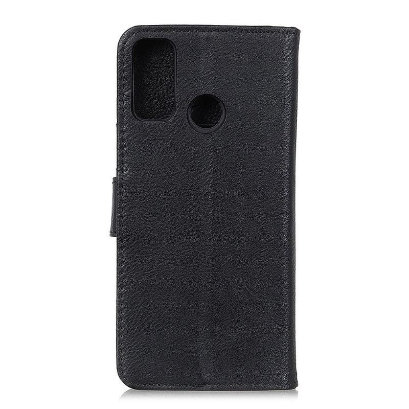 Etui Folio do Samsung Galaxy A21s Classic Khazneh Etui Na Karty Z Efektem Skóry – Czarne