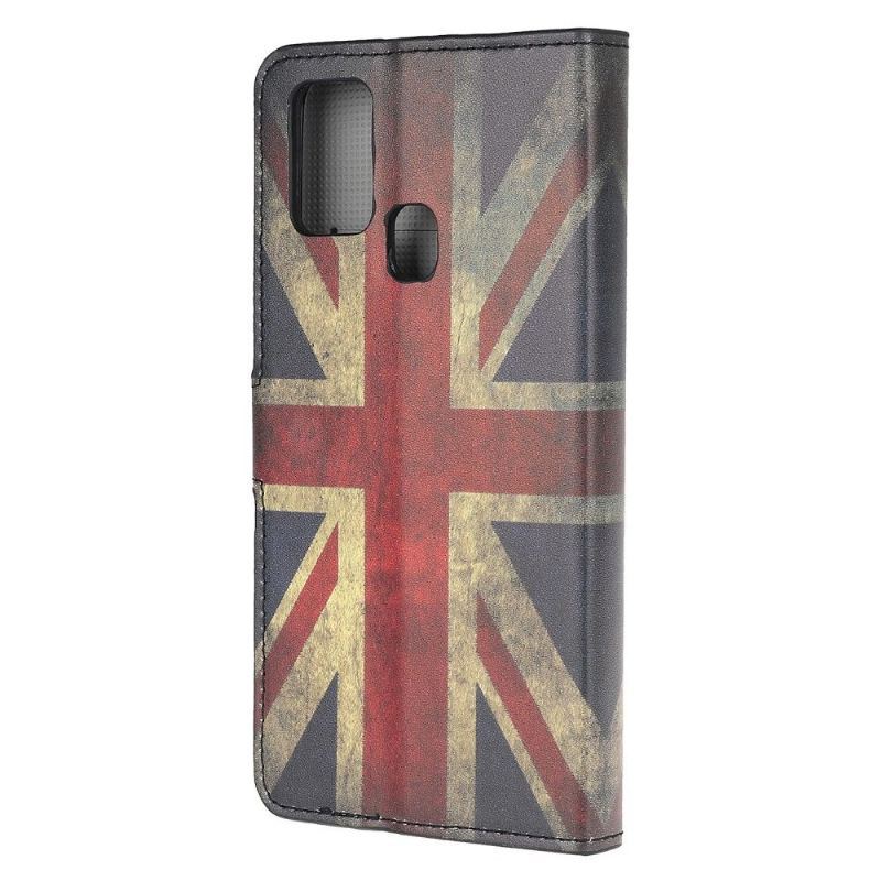 Etui Folio do Samsung Galaxy A21s Classic Vintage Flaga Brytyjska