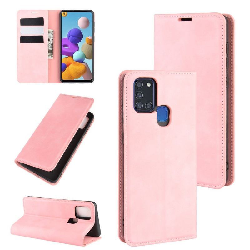 Etui Folio do Samsung Galaxy A21s Obrzeża Biznes Retro