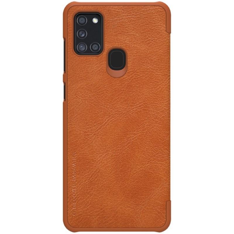 Etui Folio do Samsung Galaxy A21s Seria Qin Efekt Skóry