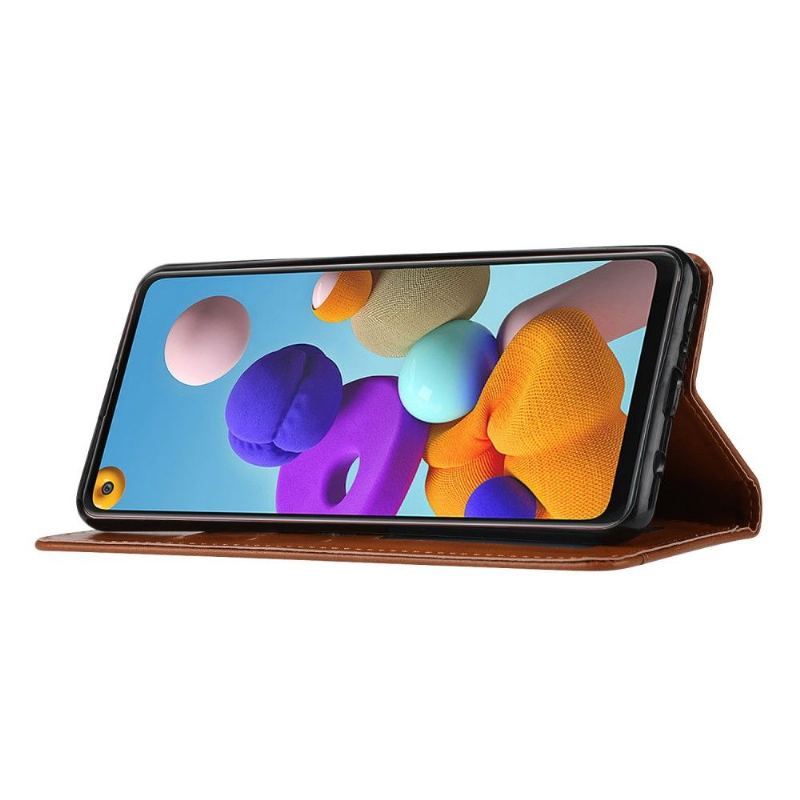 Etui Folio do Samsung Galaxy A21s Skórzany Pokrowiec Na Efekt