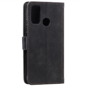 Etui Folio do Samsung Galaxy A21s z Łańcuch Vintage Posiadacz Karty