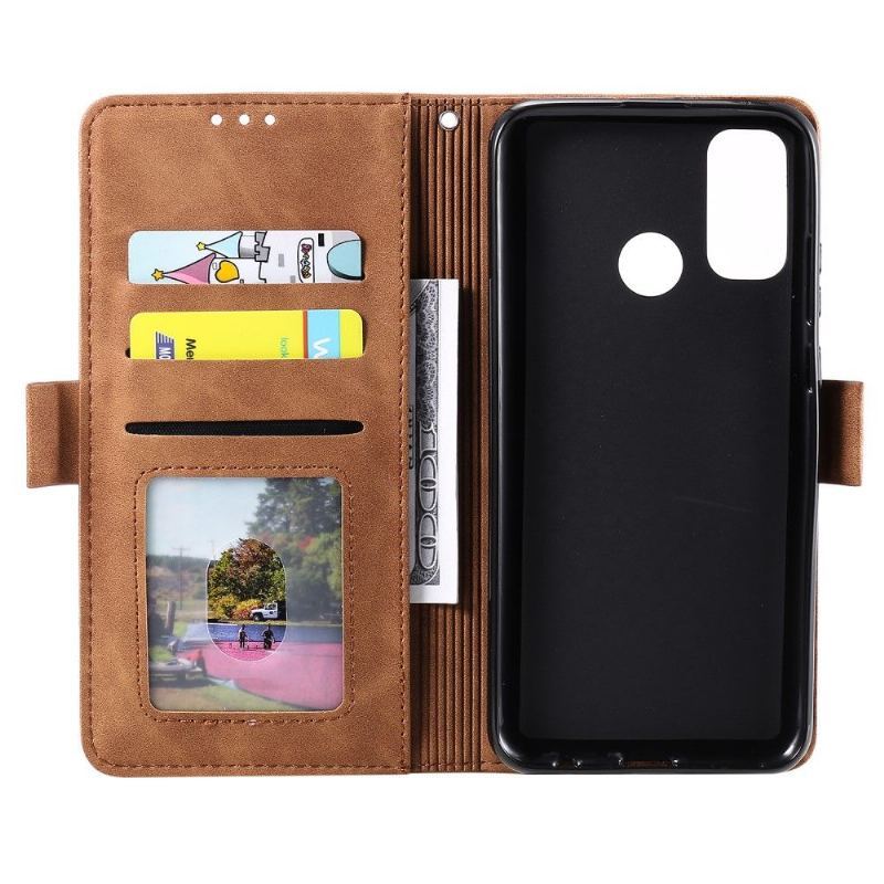 Etui Folio do Samsung Galaxy A21s z Łańcuch Vintage Posiadacz Karty