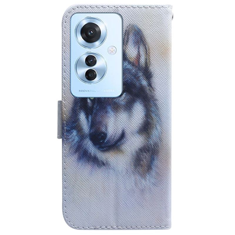 Etui Folio Do Oppo Reno 11f 5g Akwarela Wilk