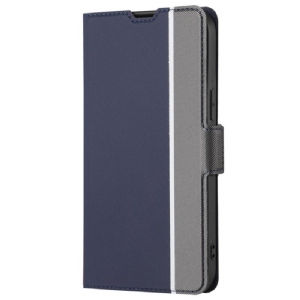 Etui Folio Oppo Reno 11f 5g Dwukolorowa Tekstura Diagonalna