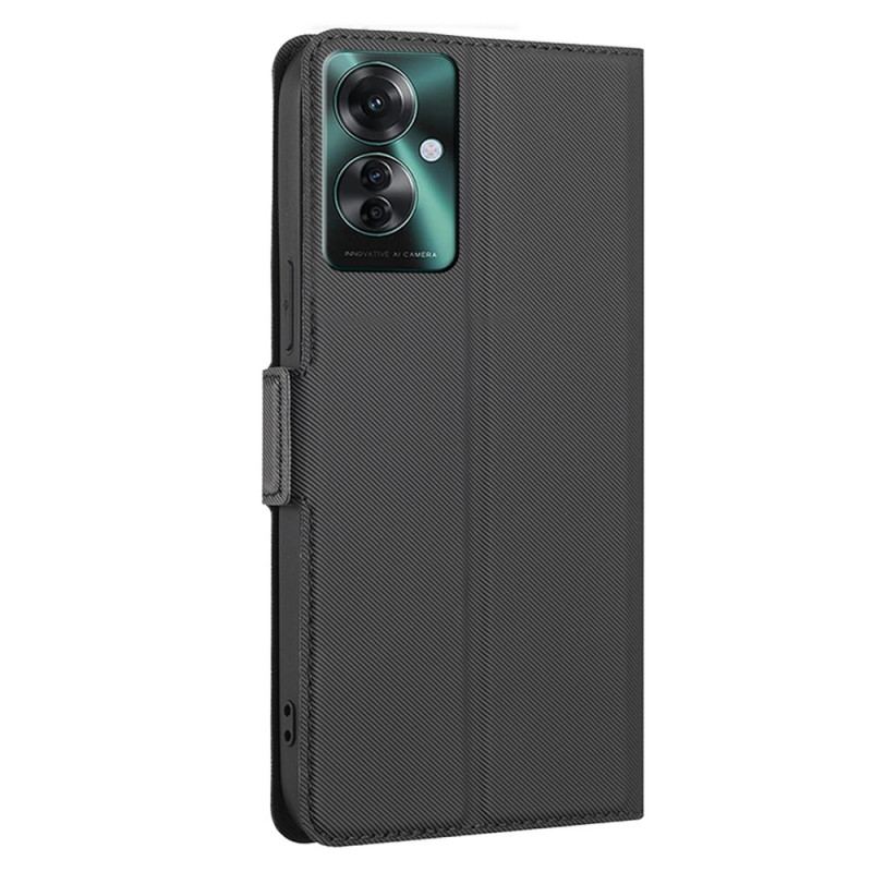 Etui Folio Oppo Reno 11f 5g Dwukolorowa Tekstura Diagonalna