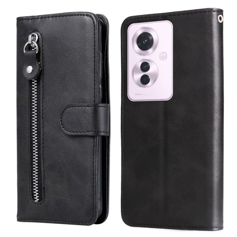 Etui Folio Oppo Reno 11f 5g Kieszeń Zapinana Na Zamek