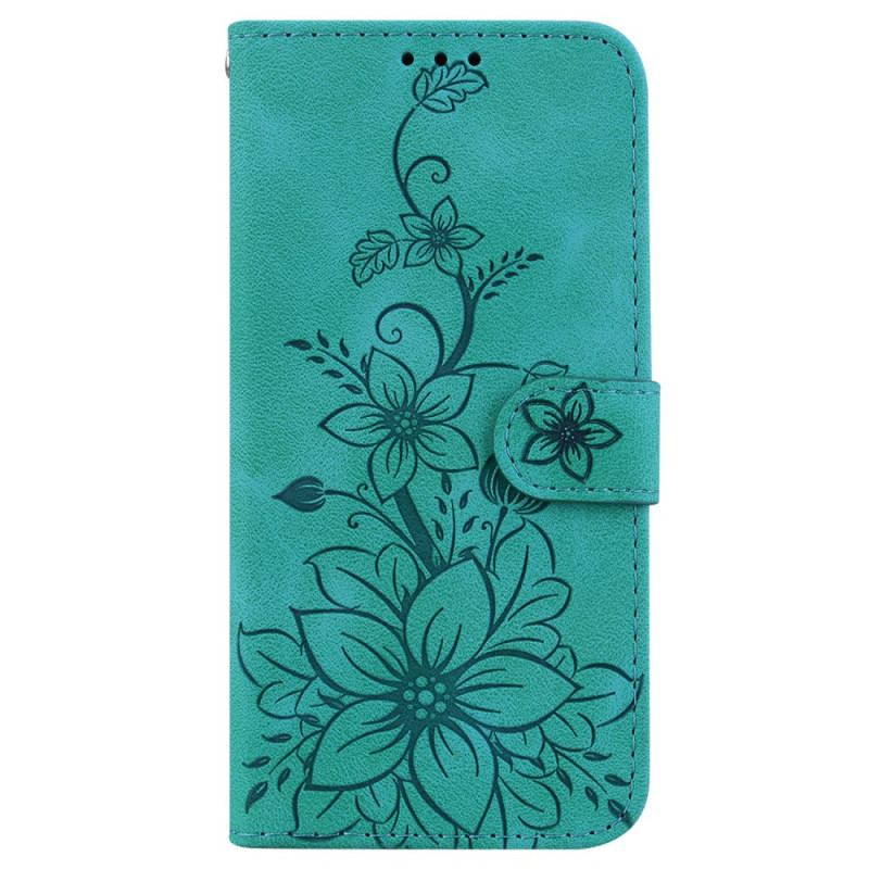 Etui Folio Oppo Reno 11f 5g Kwiaty Lilii Z Paskiem Etui Ochronne