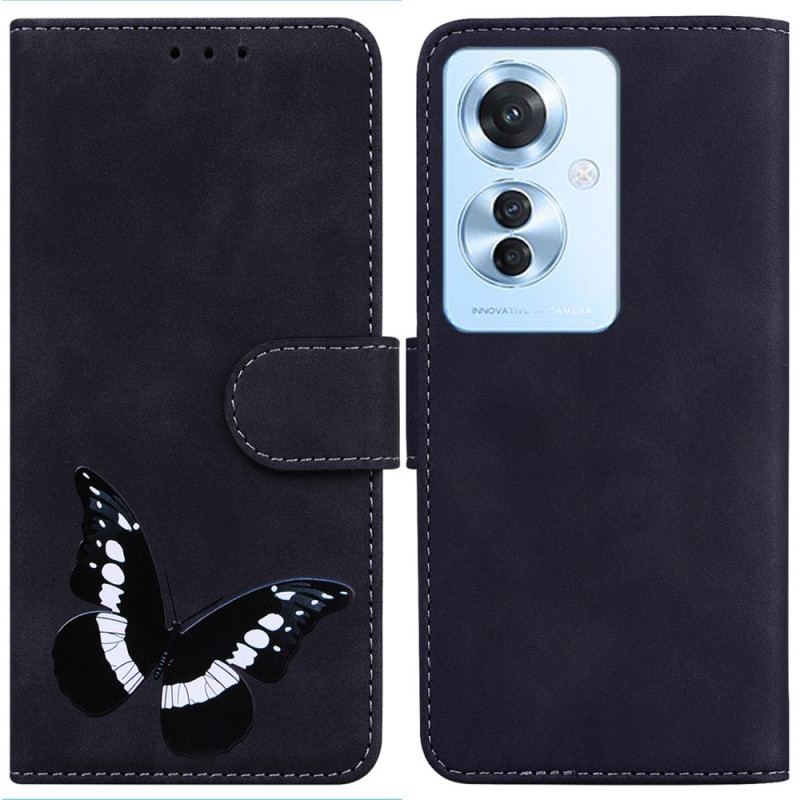 Etui Folio Oppo Reno 11f 5g Nadruk Motyla