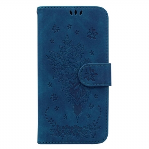 Etui Folio Oppo Reno 11f 5g Róże Z Paskiem